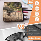 Cosmetic Bags Travel Makeup Toilet Case Waterproof Pouch for Women Girls 6.7X9.45inches - Glass And Grapes on An Aged Wooden Background