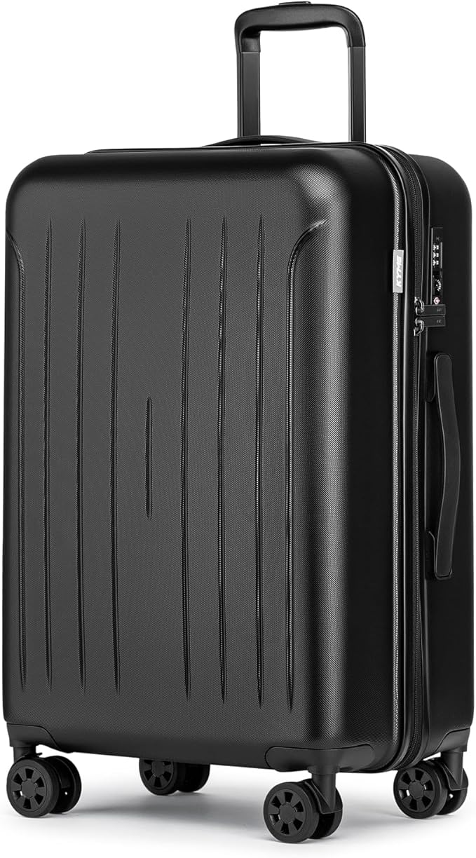 KYME Suitcase Hardshell With Double Spinner Wheels, PC+ABS TSA Lock Travel by KYME