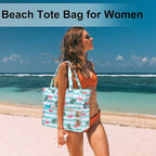 LEDAOU Beach Bag Waterproof Sandproof Women Tote Bag Pool Bag - Image 6