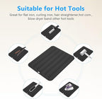 Quccefods Heat Resistant Mat Oversize Curling Iron Mat Silicone Hot Hair Tools Mat for Hair Straightener,Flat Irons,Hair Styling Tools Countertop protection Portable Travel Mat 14.2" x 11"