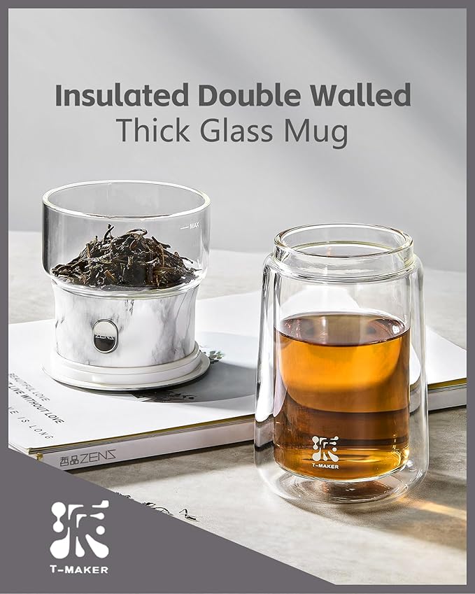 ZENS Modern One Touch Tea Maker, Glass Teapot - Image 4