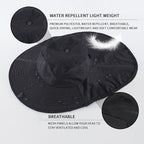 Home Prefer Outdoor UPF50+ Sun Hat Wide Brim Mesh Fishing Hat - Image 3