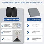 Skechers Memory Foam Seat Cushion, Ribbed Fabric Office Chair Cushion - Image 6