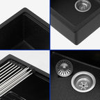 Dcolora 28 Inch Matte Black Undermount Kitchen Sink Single Bowl Modern Sink - Image 7
