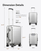 LUGGEX All Aluminum Carry On Luggage - Image 8
