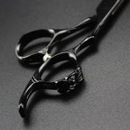Hair Cutting Scissors, 6.0 Inch Black Professional Japan 440C Hair Cutting Shears - Salon Hair Blending/Thinning/Texturizing Scissor, Hand Sharpened