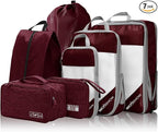 7 Set Compression Packing Cubes by NICOSHOW