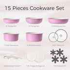 15Pcs Pots and Pans Set Non Stick, Cookware Sets - Image 2