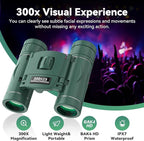 300x25 Binoculars for Adults and Kids, High Powered Mini Pocket Binoculars - Image 8