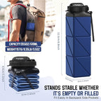 2pcs Collapsible Water Bottles 20.6oz Foldable Water Bottle BPA Free Reusable - Image 2