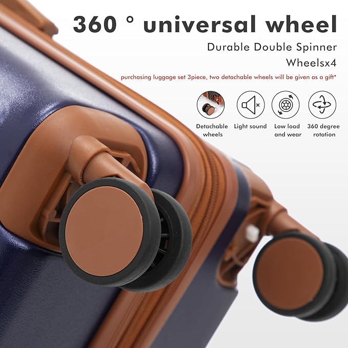 luggage sets 3 Piece with Spinner Wheel, 100% PC Material Lightweight Durable - Image 7