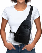 Alldaily Large Sling Bag for Women Crossbody Purse Leather Fashionable Trendy - Image 2