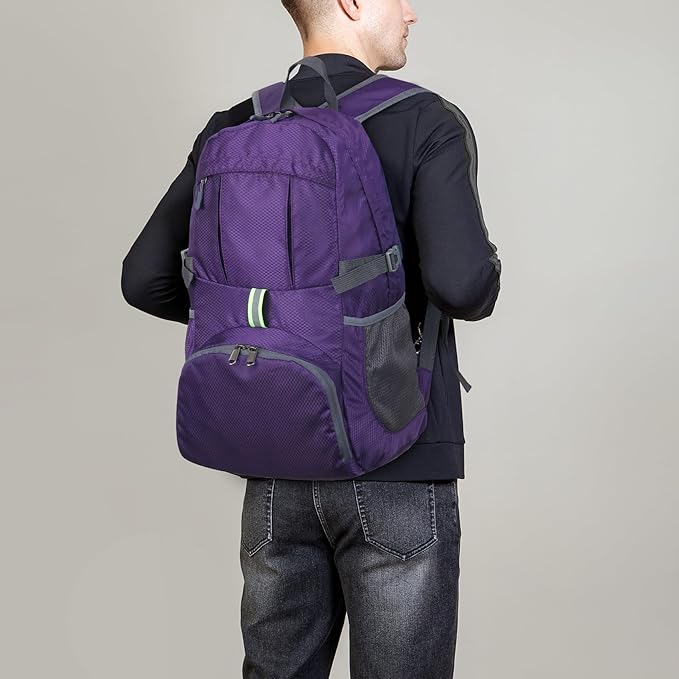Yaopeing Lightweight Backpack, 25L Foldable Hiking Packable, Water Resistant - Image 3