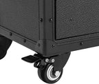 Large Capacity Cosmetic Train Case, Lockable Makeup Train Case with 4 Universal Casters, 32.28 Inch Tall Travel Organizer Tool Box for Barber Stores Beauty Stores Nail Salons