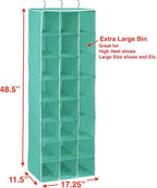 SIMPLE HOUSEWARE Hanging Closet Organizers 24 Section Shoe Shelves - Image 3