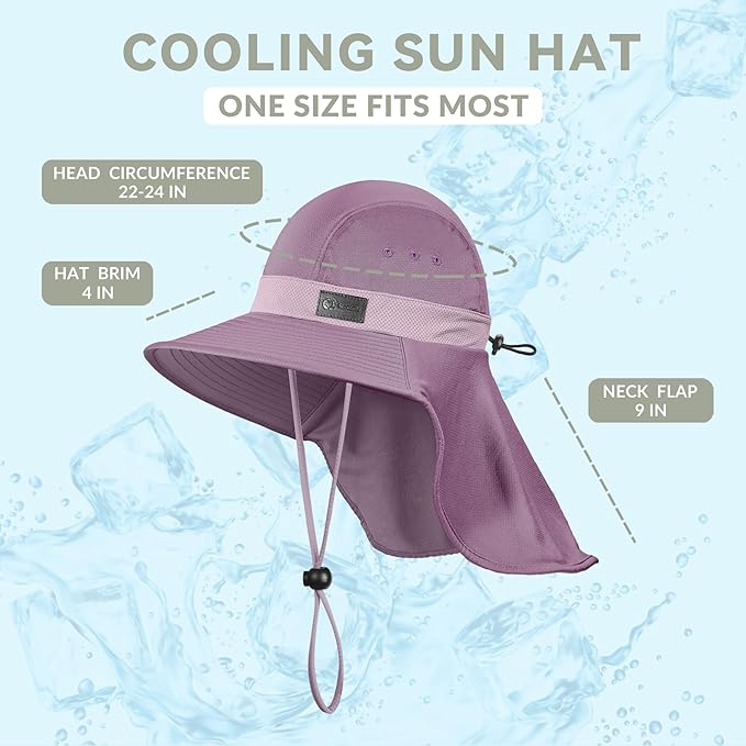 Sukeen Cooling Sun Hat for Men Women UPF50+ Wide Brim Fishing Hat - Image 6