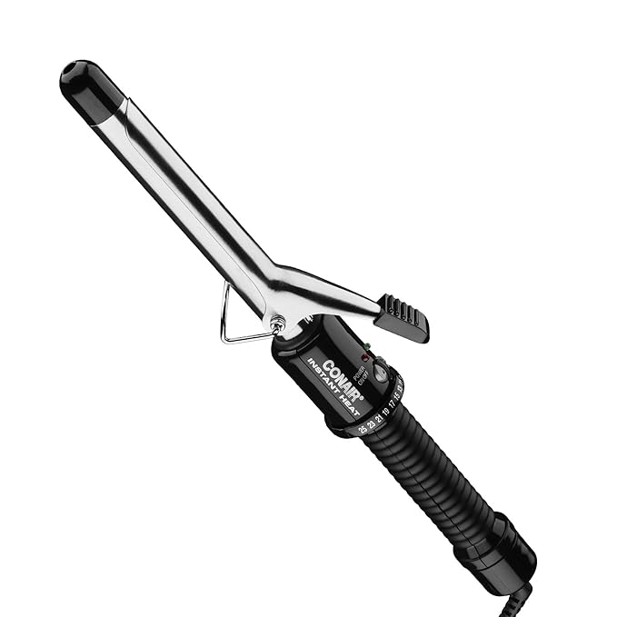 Conair Instant Heat 3/4-Inch Curling Iron,¾-inch Barrel Produces Tight Curls,Hair Curler for Short to Medium Hair,25 Heat Setting-Hair Curling Iron,Black,(Pack of 3)