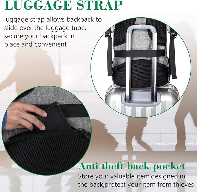 MATEIN Extra Large 18.4 Inch Laptop Backpack, Travel Computer Backpack - Image 4