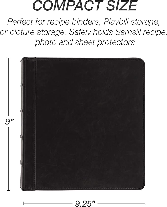 Samsill Vintage Leather Mini 3 Ring Binder 2 Inch Round Ring, 5.5 x 8.5 Inch - Image 3