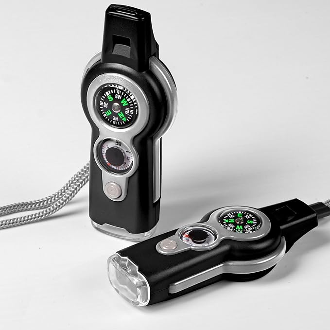 Emergency Survival Function Whistle, Outdoor Multifunctional Tool Safety Whistle by binboll