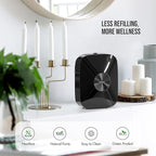 Airversa Smart Waterless Essential Oil Diffuser Scent Air Machine with 12A1V Power Adapter for Large Rooms Spaces Home and Commercial Use, Up to 2000 sq ft 400 mL Capacity Scent Diffuser, Black ANA