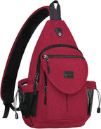 MOSISO Sling Backpack, Canvas Crossbody Hiking Daypack Bag by MOSISO