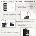Moxweyeni 10 Pcs 4 Digit Combination Lock Small Combo Luggage Number Locks - Image 4