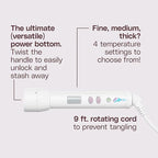 Mane Power Base - Interchangeable Base for Hot Hair Tools - Compatible with Curling Iron, Curling Wand & Hair Waver Attachments - Dual Voltage for Travel & Auto Shut-Off - 9 Foot Rotating Cord