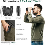 12x30 Compact Binoculars for Adults and Kids, High Power Lightweight Small - Image 5