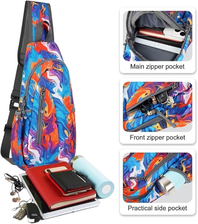 TITECOUGO Small Sling Bag, Lightweight Crossbody Backpack - Image 2