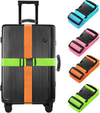 BILIONE 4 Pack Luggage Straps 79" Long Belts Keep Suitcase Secure While by BILIONE