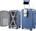 Hanke 28 Inch Luggage with Cup Holder and Charge, Top Opening Hard Shell by Hanke