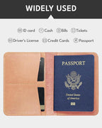 ALLIVE Passport Holder for Travel Women Men, Genuine Leather Passport Cover - Image 3