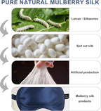 100% Mulberry Silk Sleep Mask, Ultra-Soft Light Blocking Eye Cover - Image 3
