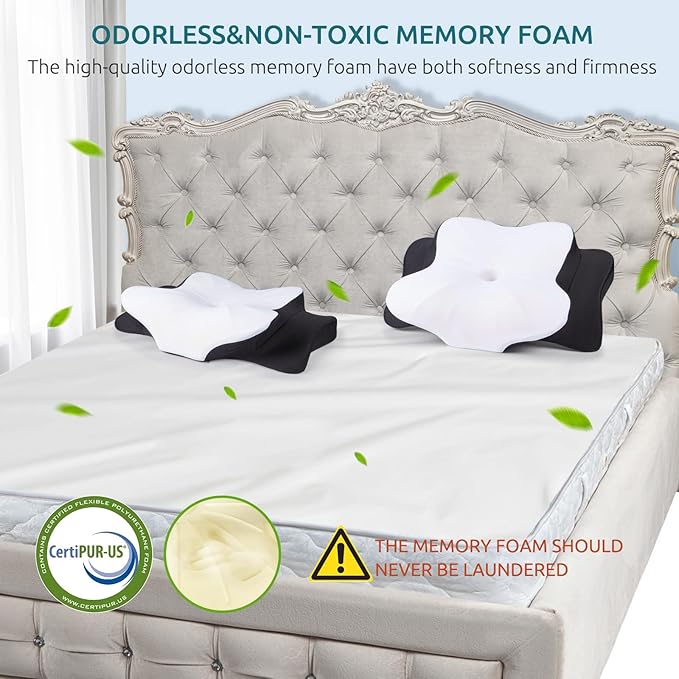 DONAMA Cervical Pillow for Neck Pain Relief, Contour Memory Foam Pillow - Image 8