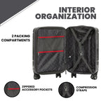 Matrix 20 Inch Expandable Hardside Upright Suitcase with 360° Spinner Wheels (Gray/Black / Carry-On)