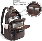 30L Business Laptop Backpack for Women Men, Travel Work Backpack Purse Faux - Image 2