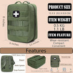 First Aid Kit EMT Medical IFAK Pouch, Molle Tactical Med Emergency Trauma Bag - Image 6