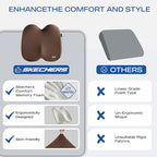 Skechers Memory Foam Seat Cushion, Ribbed Fabric Office Chair Cushion - Image 6