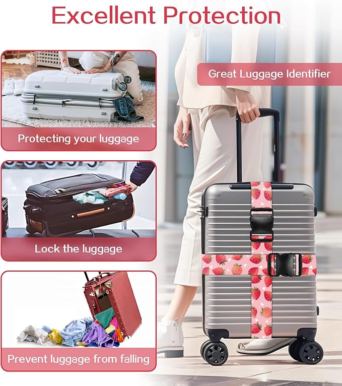 Luggage Straps for Suitcases Travel Belt Luggage Band Heavy Duty Traveling - Image 4