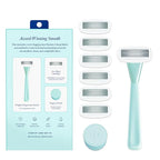Women's Razor Shave Kit, 1 Mint Razor Handle + 6 Blade Refills - Image 2