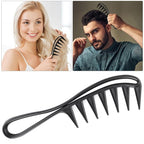 Wide Tooth Comb 2 PCS Curly Knotted Wavy Thick Thin Hair Care Massage Scalp Women Detangling Shower Wig Wet Brushing Large Smooth Grip Handle Detangle Plastic Pick Row Stylist Styling Tool Appliances
