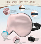 HiRui Silk Sleep Mask, 100% Natural Mulberry Silk of Double-Sided & - Image 4
