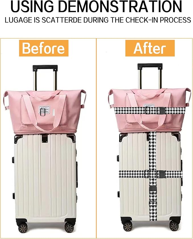 Luggage Straps for Suitcases, Adjustable Travel Belt, Durable Wide Luggage Strap - Image 4