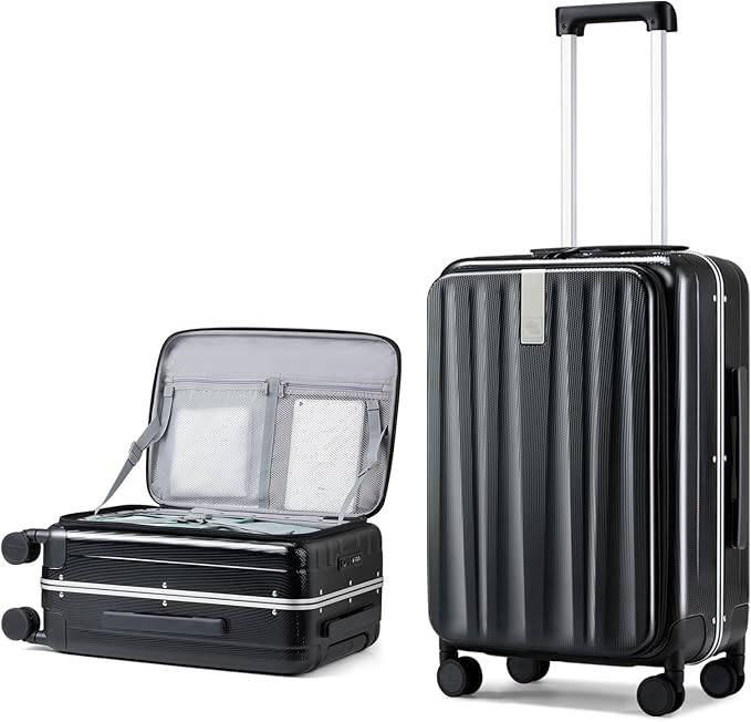 Hanke 24 Inch Checked Luggage PC Hard Shell Suitcases by Hanke
