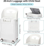 20 Inch Ride on Luggage with Seat - Image 3