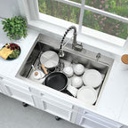 33x19 Drop In Kitchen Sink Workstation-Bokaiya Stainless Steel Kitchen Sinks - Image 4