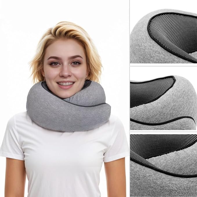 Travel Neck Pillow for Airplane, Memory Foam Travel Neck Pillow, Adults turtle - Image 9