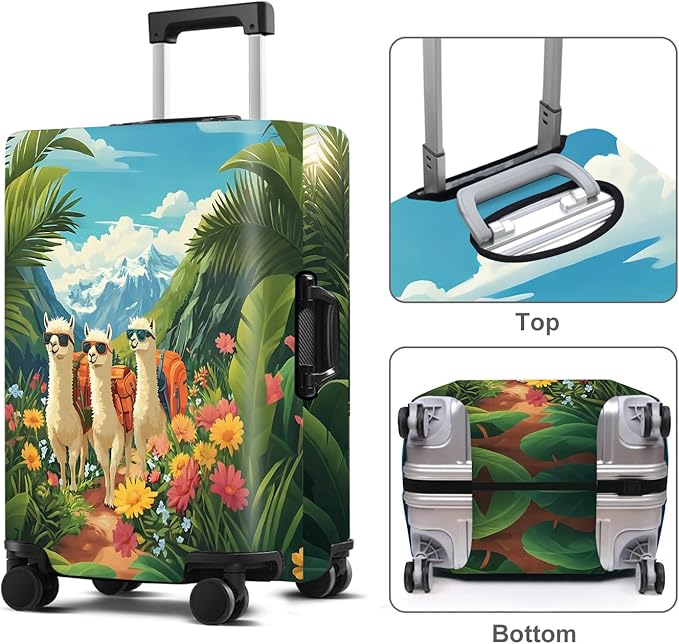 Alpaca Luggage Cover Washable Suitcase Protector Anti-Scratch, Stretchable Fit - Image 2