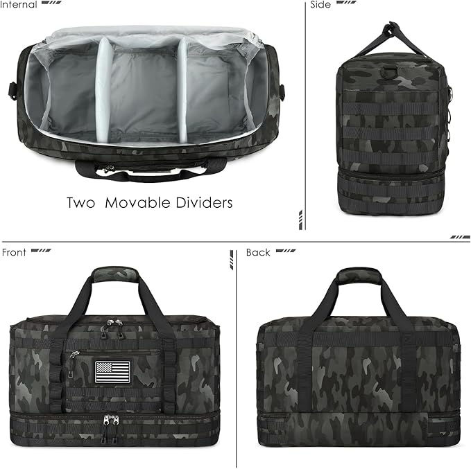 ETRONIK Travel Bag for Men Women, Gym Bag & Tactical Duffle Bags for Travel - Image 7